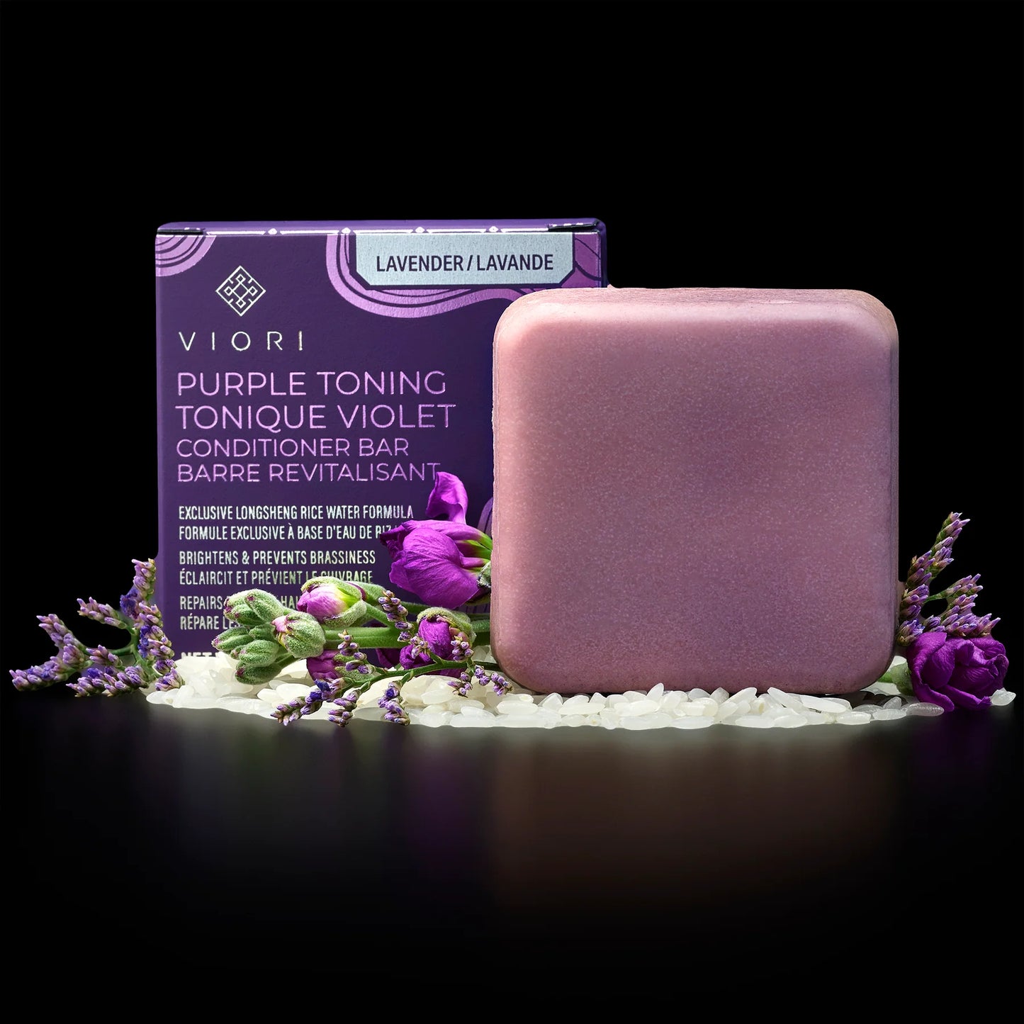 PURPLE-TONING CONDITIONER BAR FOR BLONDE & GRAY HAIR | LAVENDER SCENTED